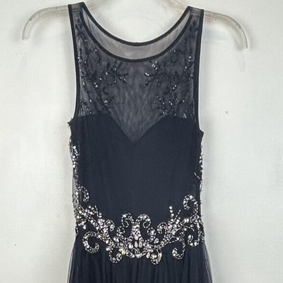 BLONDIE NITES Sz 1 Womens Navy Evening Party Ball Gown Prom Bridesmaid Long NEW - Picture 2 of 12